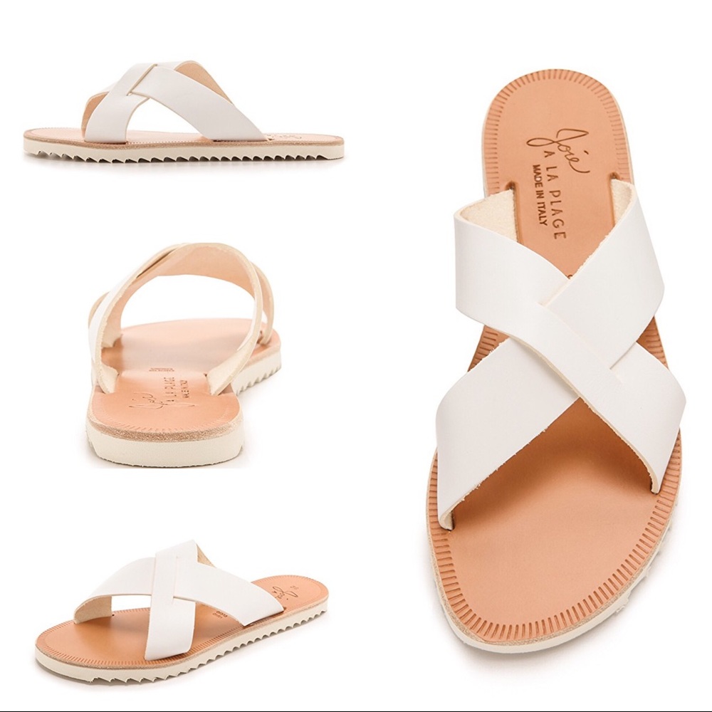 Joie A la Plage San Remo White Slide Sandals